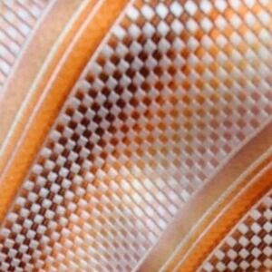 Vitorofolo $195‎ Orange Brown Gradient Diagonal Stripe Silk Tie Italian Vintage